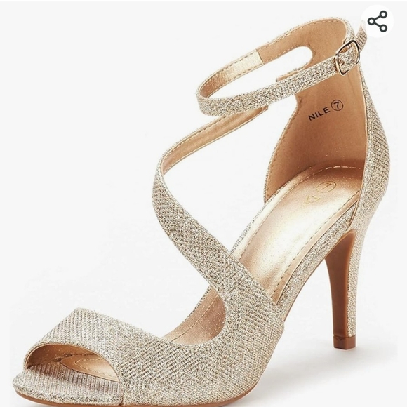 Dream Pairs Open Toe Stiletto Pumps - Picture 4 of 4